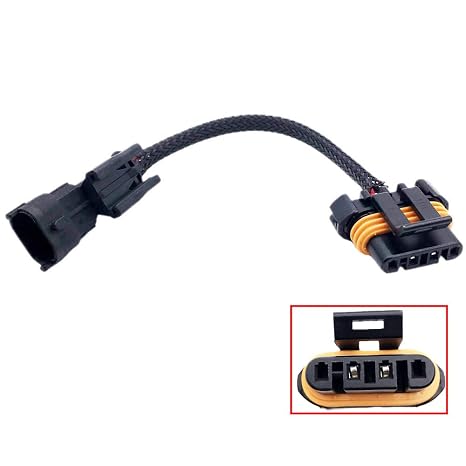 Wire Adapter 6" LS Alternator 2-pin Hi-amp to 4-Flat for LS1 LM7 LQ4