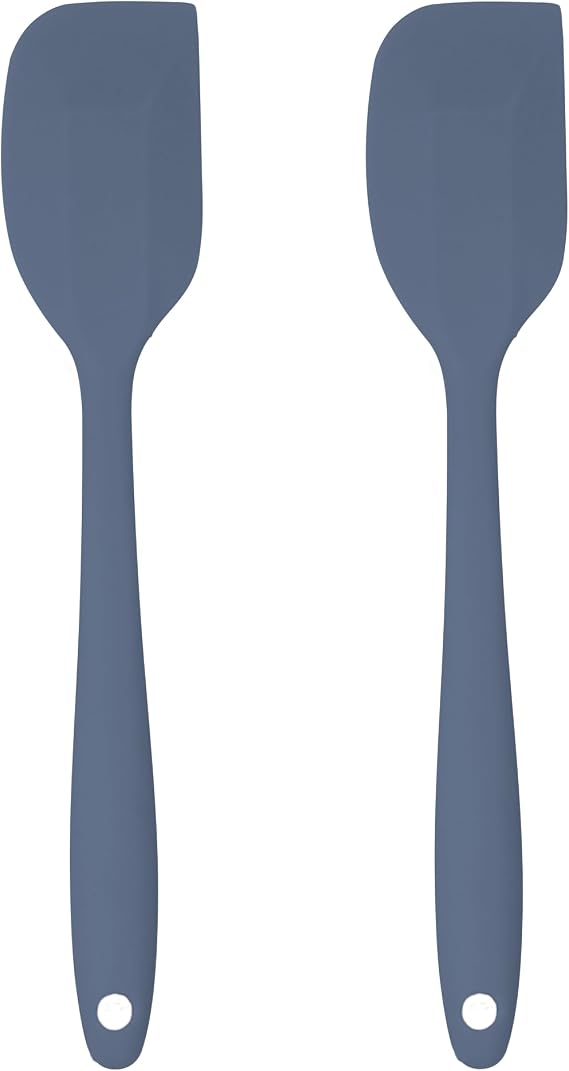 Silicone Spatula Set 2-Piece Set of Rubber Spatulas for Non-Stick Cookware Kitchen Tools and Accessories with Comfortable Handles, Heat-Resistant Utensils for Cooking and Baking Blue