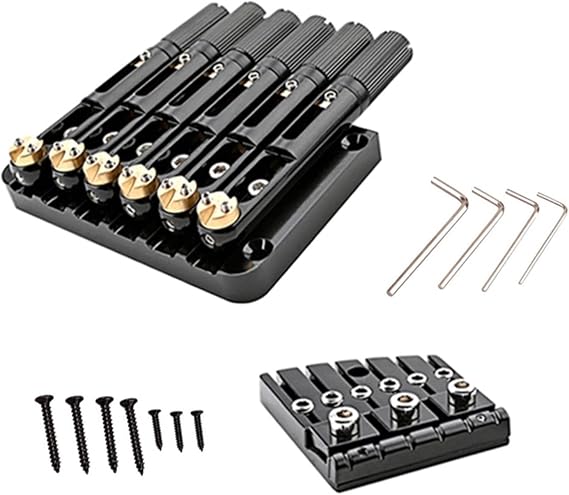 Single Headless Guitar Bridge Saddle Headless Fund Fret Single Fixed Brass Bridge Electric Guitar Bridge Accessories