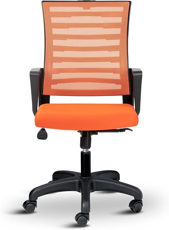 Capri Fileli Ergonomik Ofis Koltuğu Tilt Mekanizmalı Ayarlanabilir Turuncu Sandalye