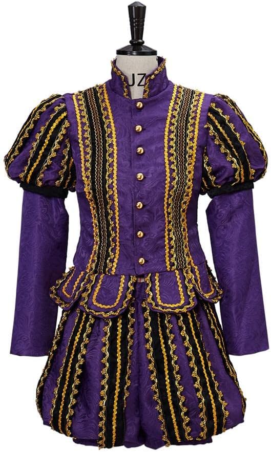 VEECOOCOS Men's Tudor Elizabethan Costume Man Noble Deluxe Breeches Set Suit
