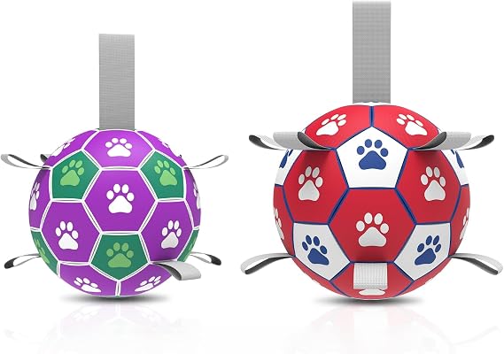 Diman Dog Balls, Interactive Dog Toys for Tug of War, Dog Toys for Small Dogs & Medium Gift for Birthday (6inch)