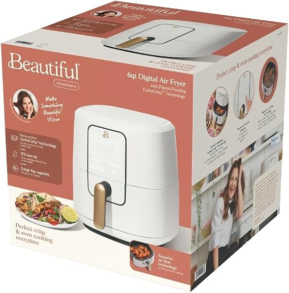 6 Quart Touchscreen Air Fryer (White Icing)