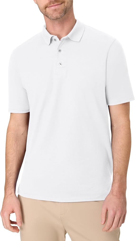 Hanes mens X-temp Performance Polo, Cotton Blend Sport Shirt for Men With Odor Control