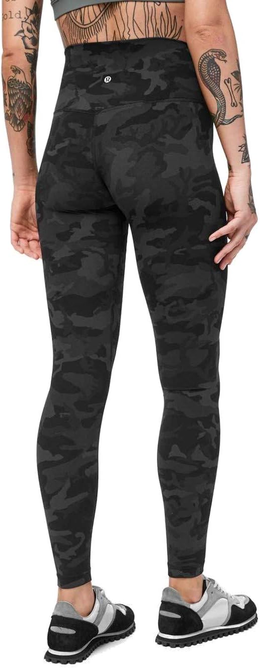 Lululemon Align Full Length Yoga Pants - High-Waisted Design, 28 Inch Inseam (Incognito Camo Multi Grey