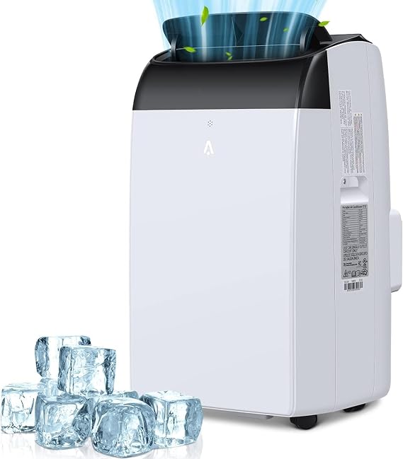 Takywep Portable Air Conditioners 12,000 BTU Air Conditioner Portable for Room Up To 550 Sq.Ft, 3-in-1 AC Unit, 24Hrs Timer, Sleep Mode, Complete Window Mount Exhaust Kit for Home