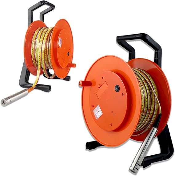 Water Level Meter With Stainless Steel Probe, 20-300m, Cable Reel Design, Groundwater/Well Depth Detector, Accurate Liquid Level Measuring Tool For Industrial Use 328ft/100m