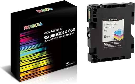 SG400 SG800 Black Sublimation Ink Cartridge for Sawgrass Virtuoso SG400/SG800 | High-Yield 300-Page Transfer DYE Ink | New Chipset (Exact Ink Level) | Printhead Protection