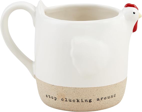 Mud Pie Chicken Mug; 12 oz