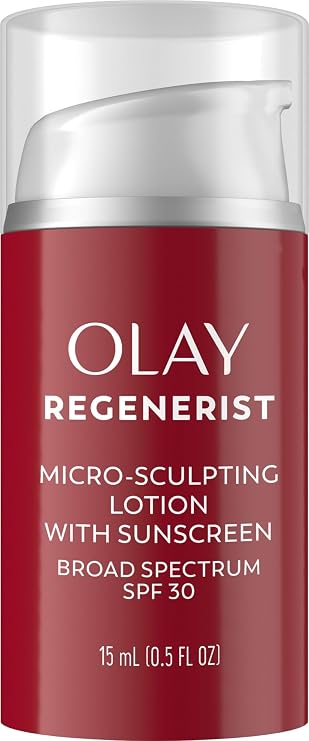 Olay Regenerist Micro-Sculpting Cream Face Moisturizer with Sunscreen, SPF 30, Trial Size 0.5 oz