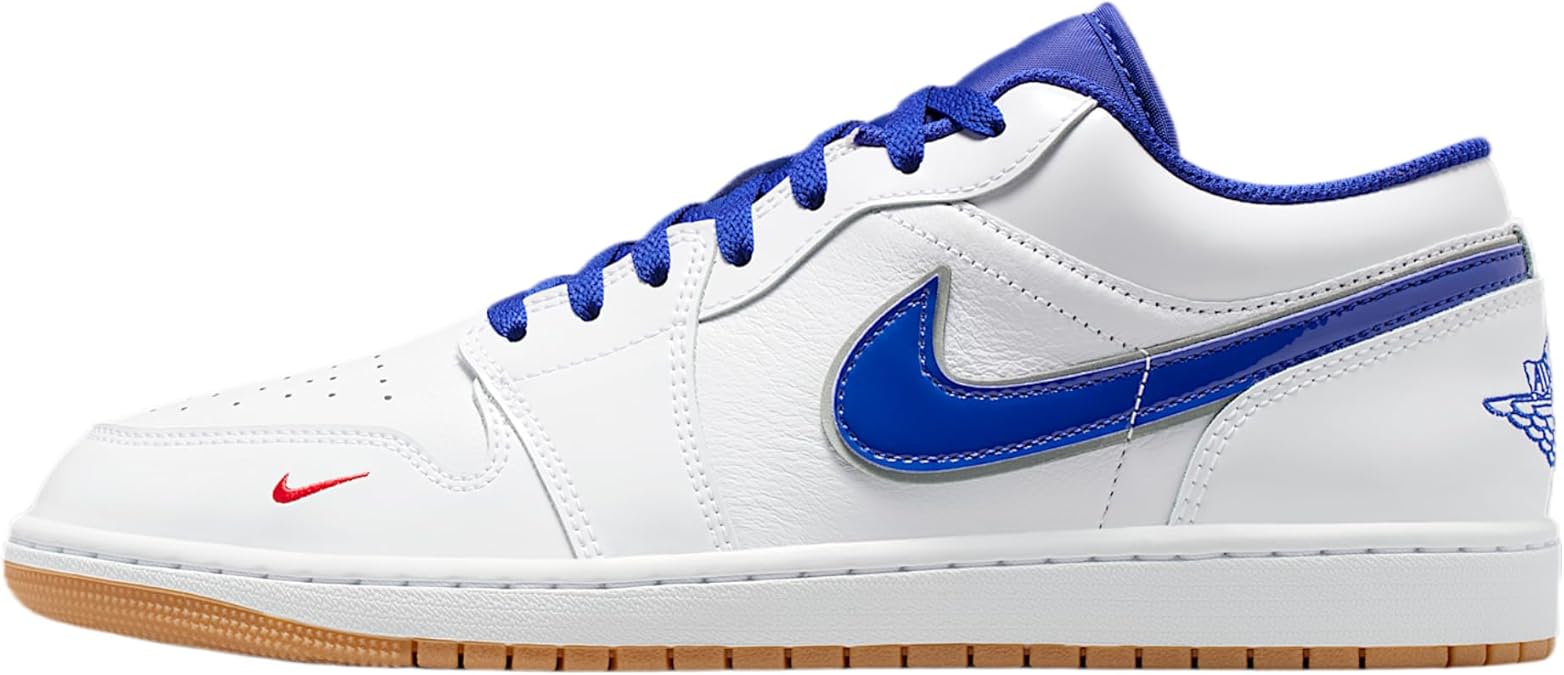 Air Jordan 1 Low SE Men's Shoes (White/Old Royal/Gum Yellow/University Red)