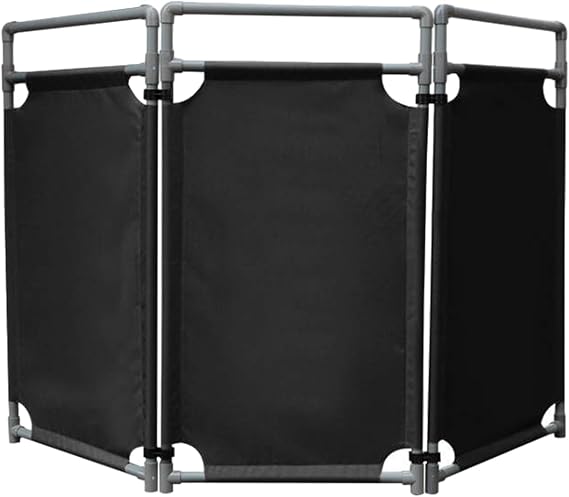 MPOWRX Expandable Barricade Safety Driveway Barrier Gate for Restricted Area, Temporary Crowd Control Traffic Barricades, Folding Garage Fence Barriers, Easily Assembled (Color : Black(3 Panels))