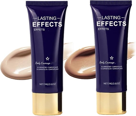 Body Coverage Perfector Waterproof, Body Perfector Cream, Leg Makeup Waterproof No Transfer, Body Makeup Full Coverage, Easy Application, for Legs, Body Foundation (#01 * 02)