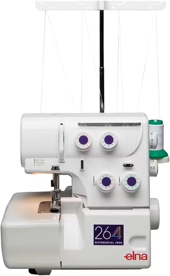 Elna eXtend 264 Overlock Serger Machine 7 Stitch Programs LED Light Rolled Hem
