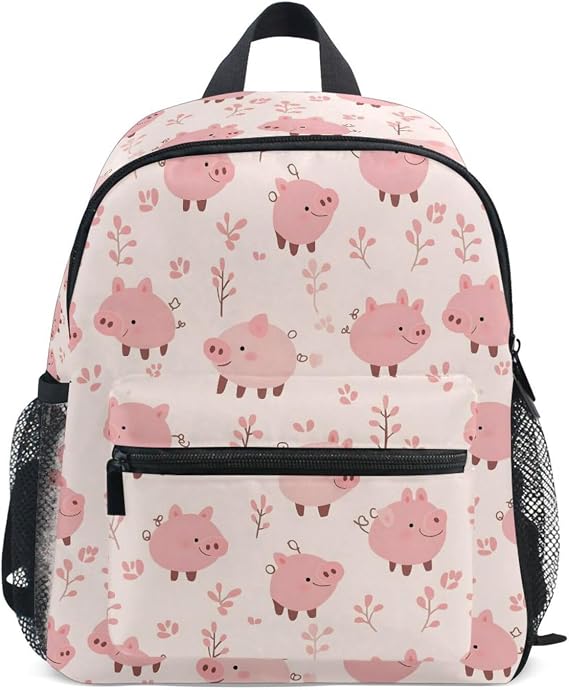 Cute Pig Backpack for Toddler Boys Girls Kids School Bag Cute Child Preschool Book Bags M