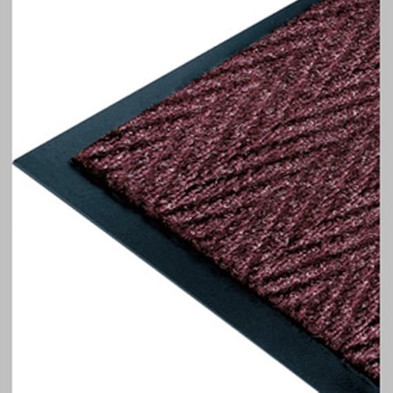 Apache Mills Chevron Ribbed Mat, Burgundy, 48x72, Lot of 1
