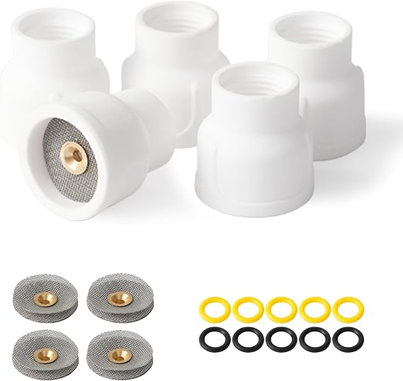 #12 Ceramic 5-PK White TIG Welding Cups with 3/32" Diffuser