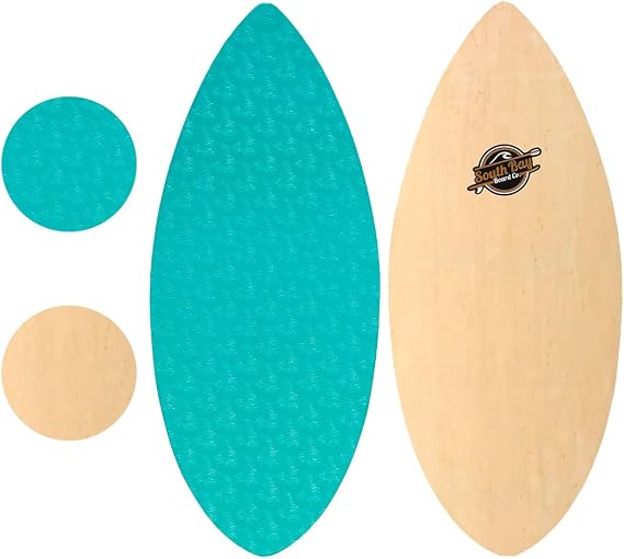 South Bay Board Co. - 41" / 36 Skipper Skimboard - Beginners Skim Board for Kids - Durable, Lightweight Wood Body with Wax-Free Textured Foam Top Deck - Performance Tear Drop Shape