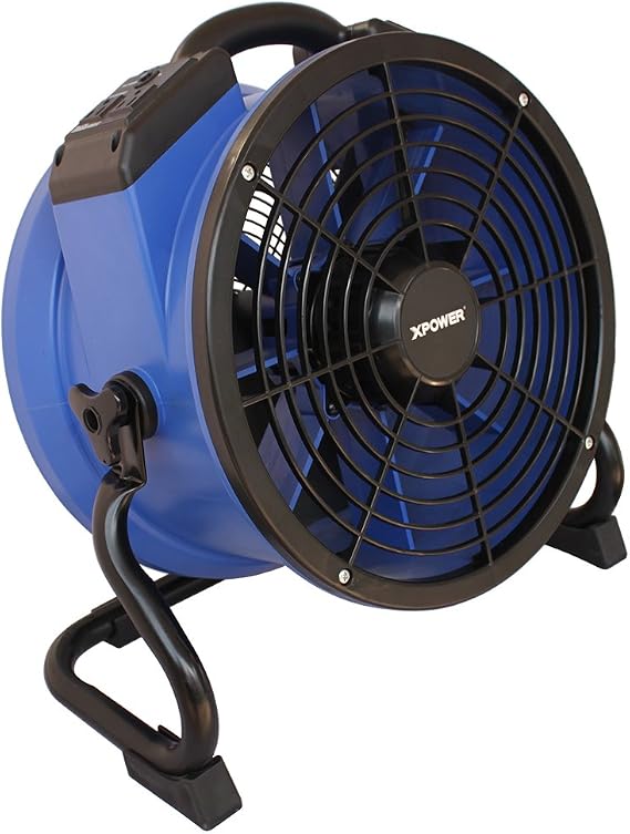XPOWER X-35AR Professional Heat Resistant Axial Fan for Heated Environments (Does Not Produce Heat), Blue