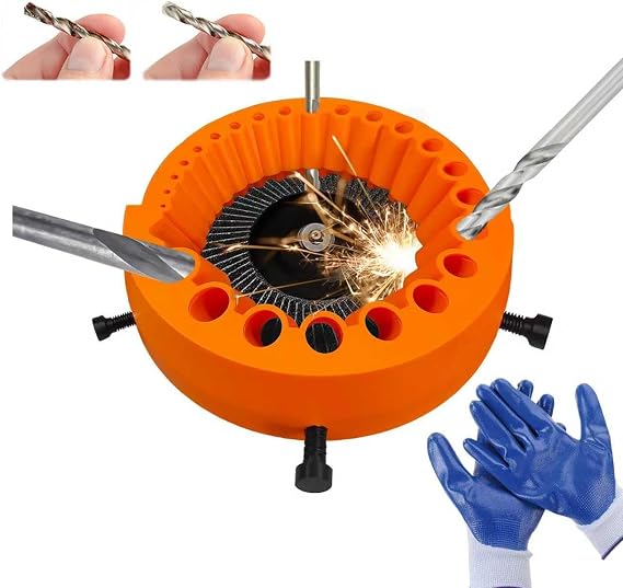Drill Bit Sharpener, Handheld Drill Bit Sharpening Attachment, Precision Guide Tool, 2-13mm,for 125 Mm Grinder