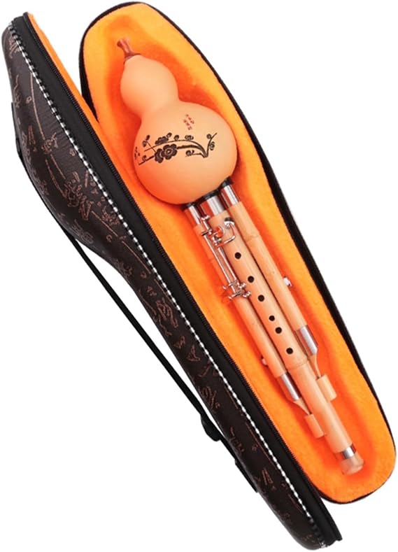 Hulusi Instrument Plus Three-key Adult Professional Performance Type Hulusi Flute Yunnan Ethnic Wind Instrument (Color : G key)