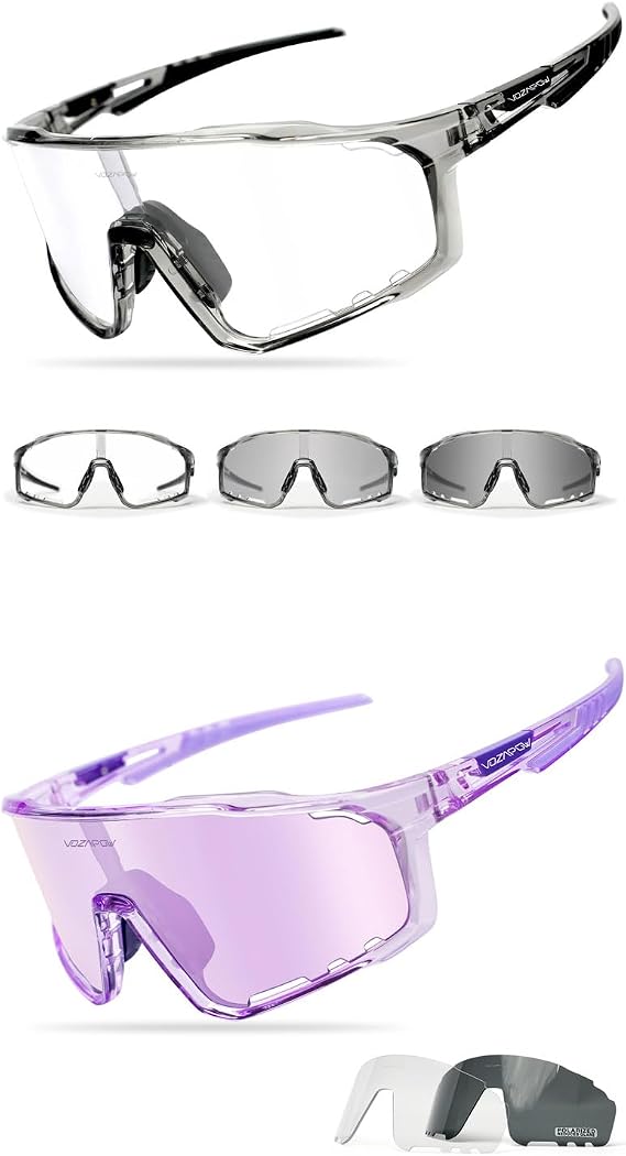 Cycling Glasses for Men Women, UV Protection TR90 Frame Sports Sunglasses for MTB, Riding, Running, Fishing, Baseball