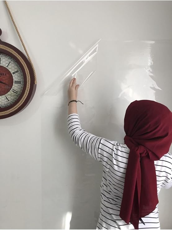 2 Adet Şeffaf Akıllı Kağıt Tahta 120x150 Cm Şeffaf Yazı Tahtası Kalem Hediye gri