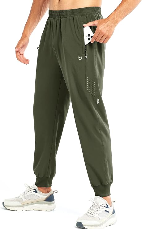 NORTHYARD Men's Athletic Running Pants Lightweight Quick-Dry Joggers Gym