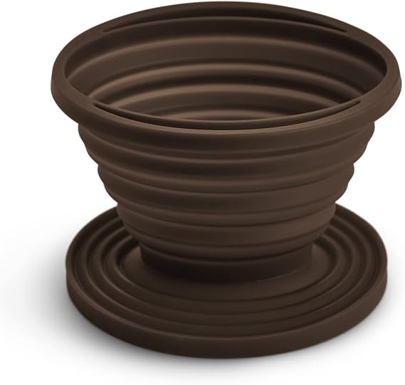 Fino Reusable Collapsible Coffee Brewing Cone and Reusable Flexible Mesh Coffee Filter, Number 2-Size, Brew 2-6 Servings