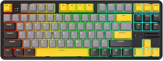 Ajazz K870T Pro Kablosuz Hot Swap Mekanik Oyun Klavyesi-RGB - 10 Adet Switch, Tuş ve Switch Sökme Aparatı Hediyeli (K870T Pro Siyah - Blue Switch)