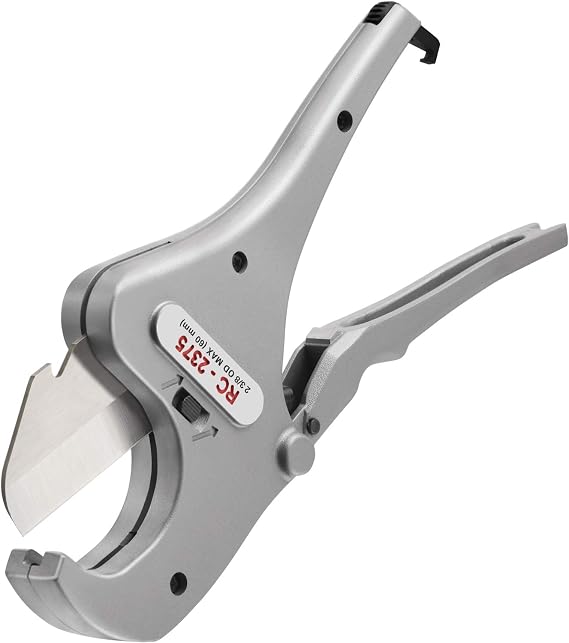 RIDGID 30088 RC-2375 Aluminum 2" Ratchet Action Pipe and Tubing Cutter for Plastic and Multilayer Tubing, 1/8" to 2-3/8" O.D. Capacity, Small