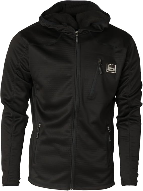 Banded Hooded Full Zip Mid Layer Fleece Jacket