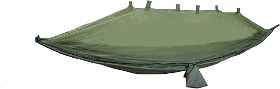 Snugpak Jungle Hammock with Mosquito Net, Lightweight Parachute Nylon, Includes 2 Steel Carabiners, Supports 400 Pounds
