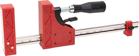 JET 12-Inch Woodworking Parallel Clamp, 1000 Lbs. Clamping Pressure (70412)