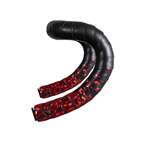 Bike Bar Tapes, Red | PU+EVA Material, Gradient Bright Color, Self-Adhering, Includes Plugs, 2 Rolls