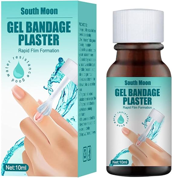 Liquid Bandage - Fast-Healing Hydrocolloid Gel Bandage Waterproof Seal Bandaid Sensitive Skin Liquid Bandage for Adult Kids Cut Wounds Healing Gel for Hard-to-Cover Cuts, Scrapes, Blue