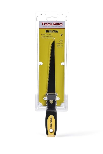 ToolPro Jab Saw - Professional Drywall and Plasterboard Saw with Sharp Pointed Tip and Ergonomic Handle for Plunge Cuts