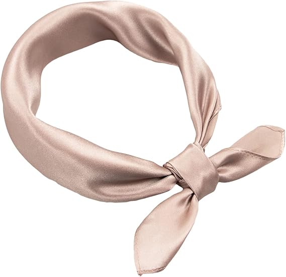 RIIQIICHY 100% Mulberry Silk Scarf for Women 21" Square Head Hair Neck Scarves Small Neckerchief