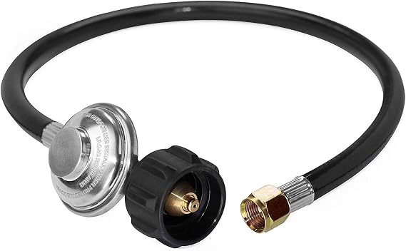Propane Regulator and Hose for LP Gas Grill and Heater Replacement 2 Feet
