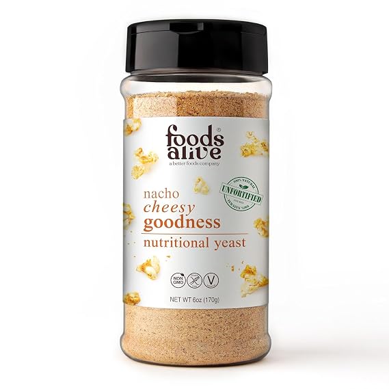 Foods Alive Nutritional Yeast, Nacho Cheesy Goodness, 6 oz (170 g) Unfortified Nutritional Yeast Mexican Seasoning