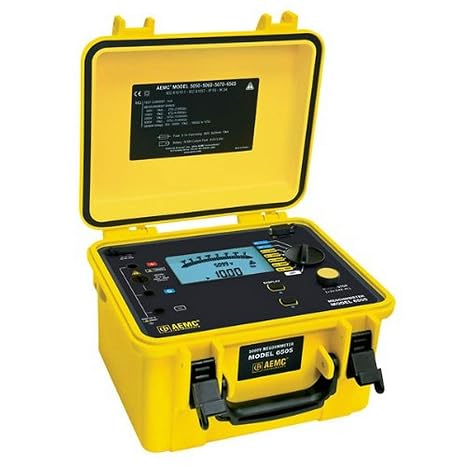 AEMC 6505 Megohmmeter, 10 Teraohms Resistance, 500V, 1000V, 2500V, 5000V Test Voltage