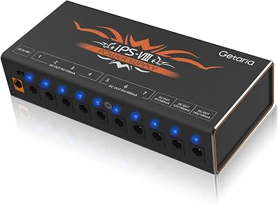 Guitar Pedal Power Supply 10 Isolated DC Output for 9V12V18V Effect Pedal with 2 USB Output