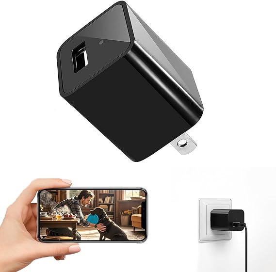 Plug Camera 1080P FHD USB Charger Security Camera