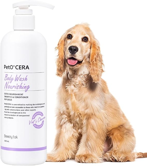 PetOCERA Nourishing 2-in-1 Dog Shampoo and Conditioner for Allergic, Itchy, Dry, Sensitive Skin, Deodorizing Detangler for Poodle & Doodle, Puppy Safe, Tearless, Sulfate-Free, 16.9 fl oz/500ml