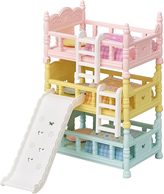 Calico Critters - Triple Bunk Beds Set - Dollhouse Furniture & Accessories
