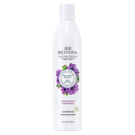 Biotera Moisturizing Conditioner for Dry, Fine Hair - Lightweight Hydration with Coconut & Shea Butter, Restores & Nourishes Moisture, Enhances Shine & Softness, Color-Safe, Vegan