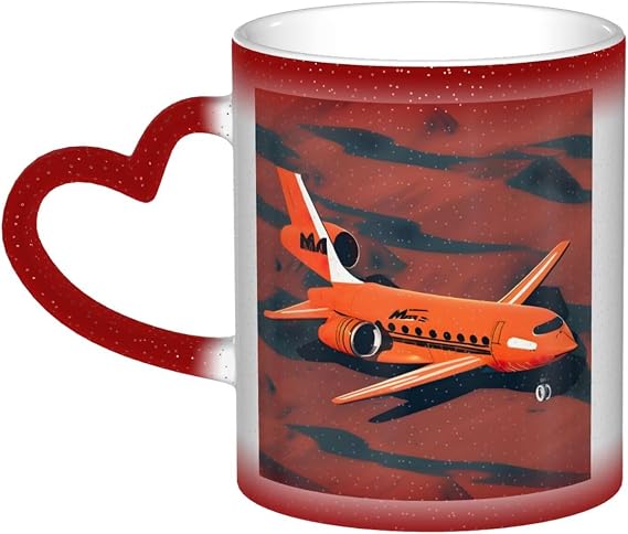 Mars Planet 1 Starry Sky Heat-Sensitive Ceramic Mug-Transforming Coffee Cup,Exciting Changing Color Feature