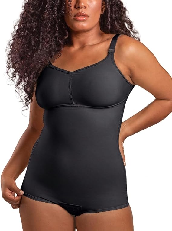 Isavela 2nd Stage Panty-Length Compression Bodysuit with Bra Post-Surgery, Lipo & Tummy Tuck Shapewear