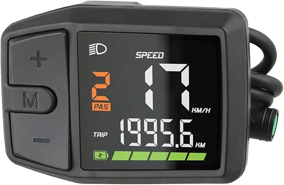 Ebike Display with UART and CAN Protocol for Bafang M500 for BBS01 for BBS02 HD Motors DZ41, Black ABS Housing(UART)