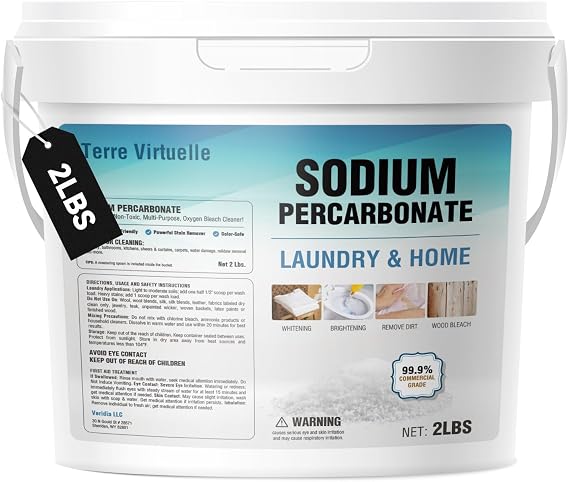 2LBS Sodium Percarbonate Oxygen Bleach Powder & Laundry Booster